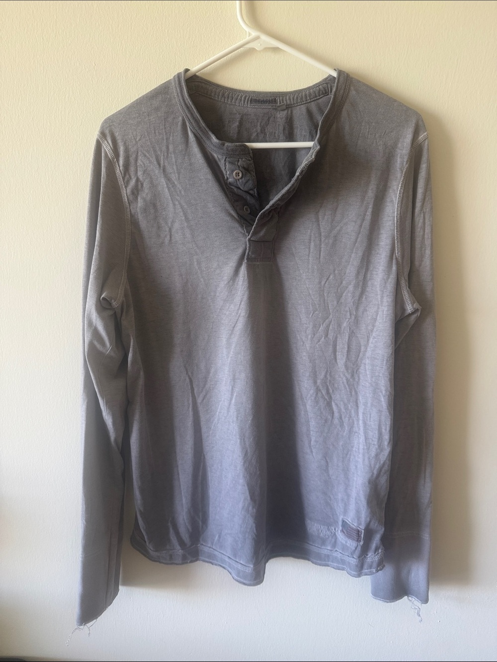 True Religion Men's Long Sleeve Henley